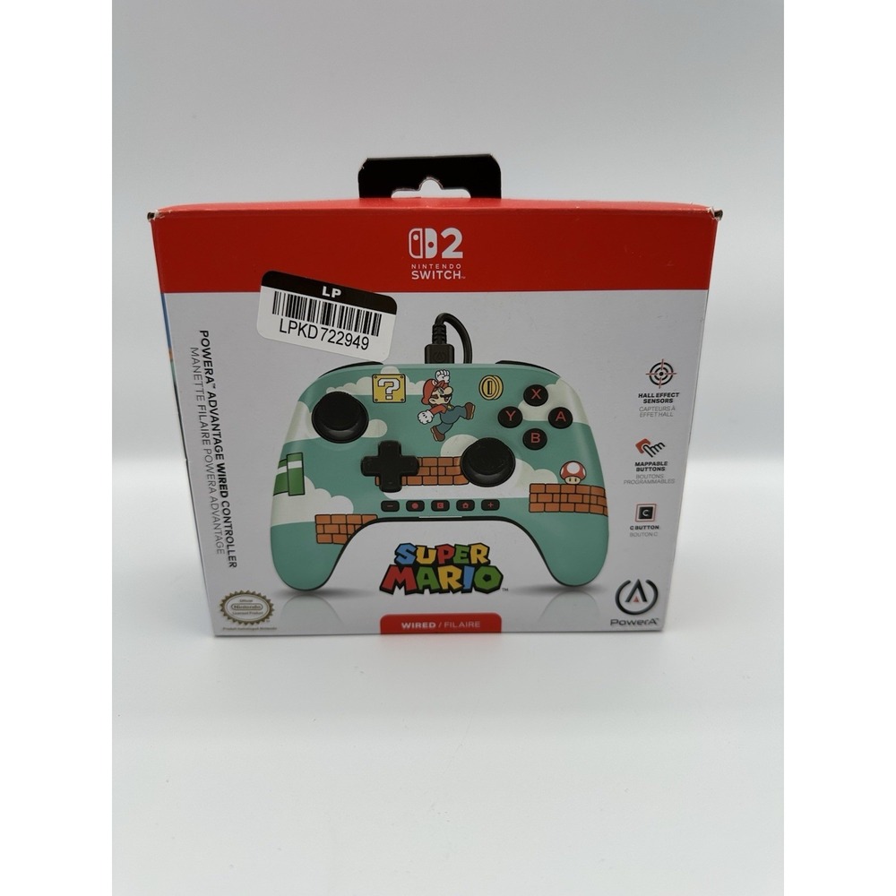 Power A Advantage Wired Controller for Nintendo Switch 2‎ Mario Open Box